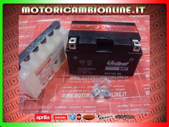 BATTERIA MOTO UNIBAT 12V 9AH CTZ10SBS = CTZ10S-BS PER MOTO E SCOOTER